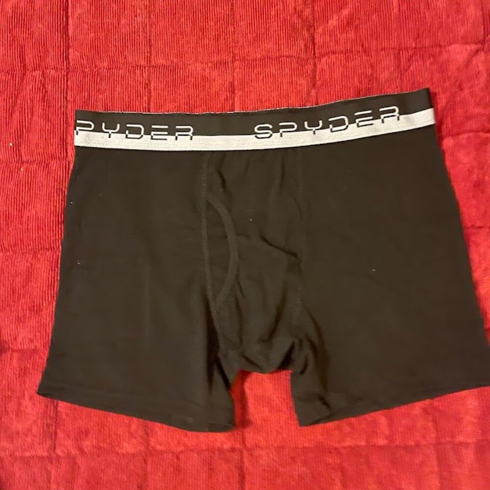 Mens Boxer Briefs Spyder Black XL‎ NWOT